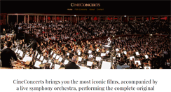 Desktop Screenshot of cineconcerts.com